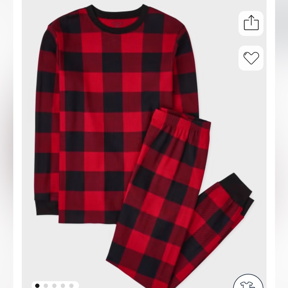 PJ Place Women’s Red and Black Plaid thermal material Pajamas